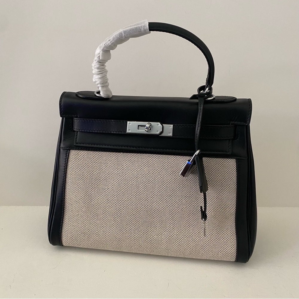 Elegant Black and Cream Satchel